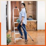 Bathla Advance 5-Step Foldable Aluminium Ladder for Home