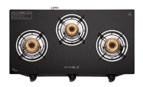 BLOWHOT Ruby 3 Burners Gas Stove Manual Ignition Full Brass Burner