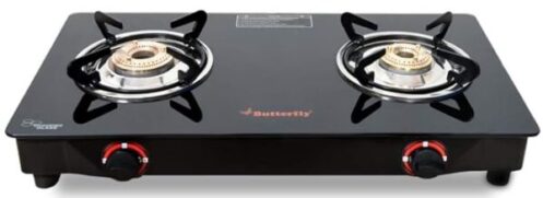 Butterfly Smart 2 Burner Glass Top Gas Stove
