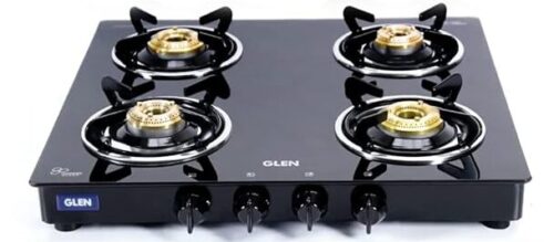 Glen 4 Burner Toughened Glass Top | LPG Gas Stoves