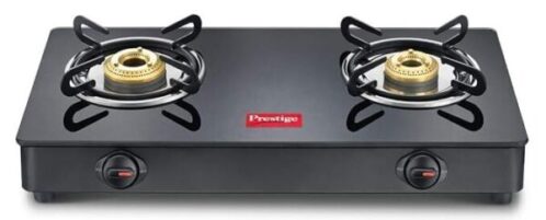 Prestige IRIS Toughened Glass-Top 2 Brass Burner 
